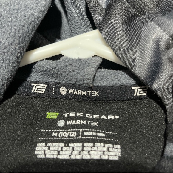 2 Tek Gear Performance Basketball Football Fleece Pull Over Hoodie Size Medium - Picture 8 of 11